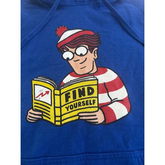 Where's Waldo Pullover Hoodie, Sweatshirt or Long Sleeve Tee Size Medium - Picture 2 of 5
